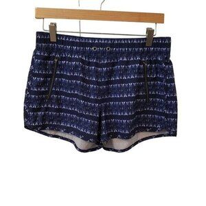 Athleta Womens Shorts Pre-Owned Size M Blue Unlined Pull-on Condition is‎ Good